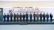 Fuerte viento derriba mampara en evento de Delfina Gómez en Zumpango