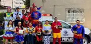 Guardias de Serprosep llevan alegría a niños en hospitales públicos