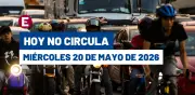 Hoy No Circula miércoles 20 mayo 2026: autos rojos, placas 3 y 4