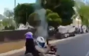 Motociclista dispara ametralladora frente a FEMDO en CDMX