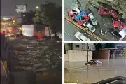 Tormenta causa tragedia: atrapados y choque múltiple