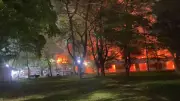 Video capta presunto corto circuito antes del incendio en Feria Tabasco