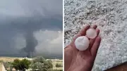 Video: remolino y granizada impactan Cuyoaco, Puebla