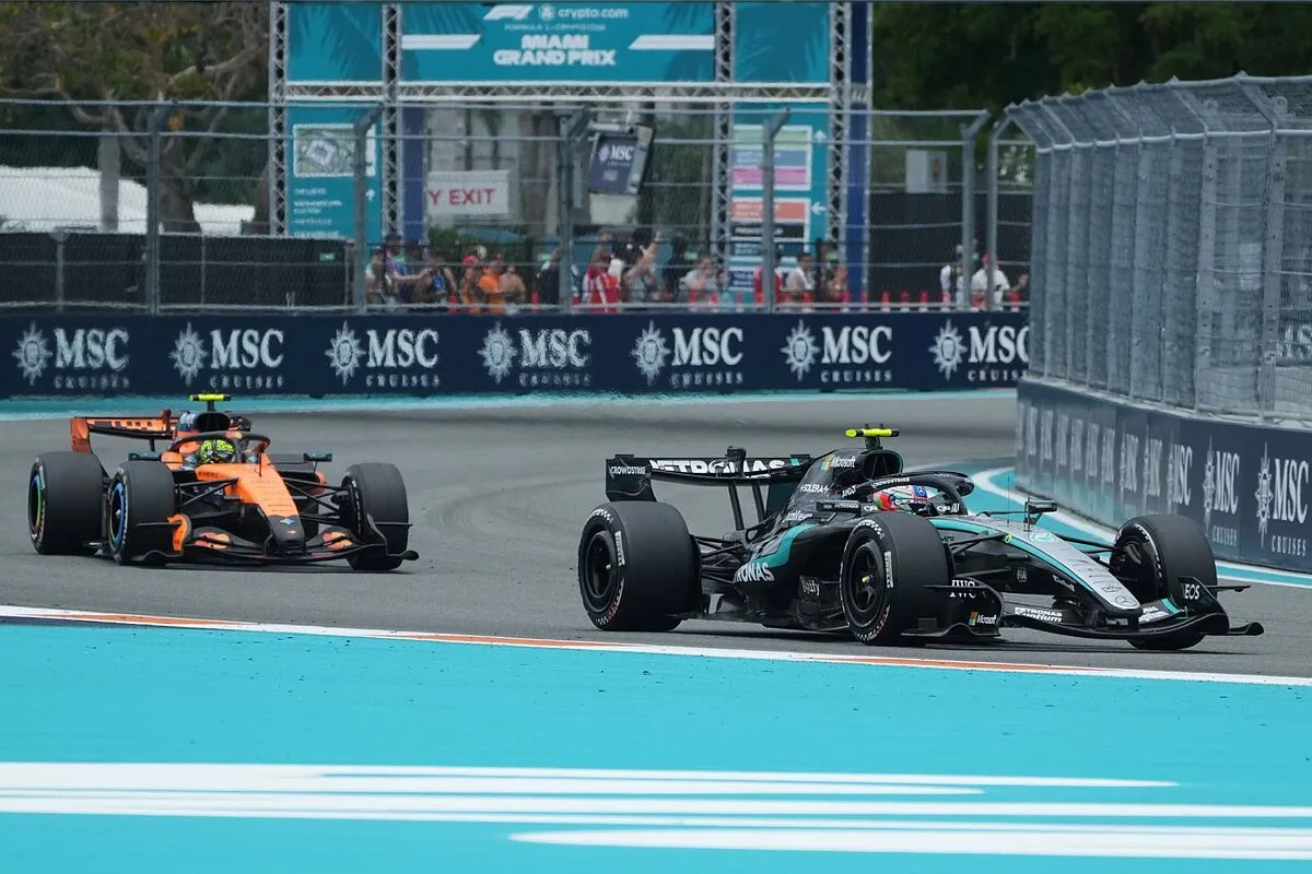 F1 2026: Antonelli y Mercedes dominan en Miami pese a la lluvia ausente