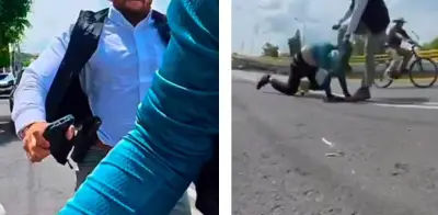 Conductor golpea brutalmente a ciclista en CDMX; ya hay denuncia
