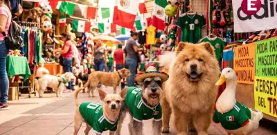 Fiebre mundialista: mascotas en México lucen colores del Tri rumbo a 2026