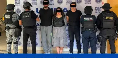 Fiscalía de Oaxaca detiene a tres presuntos extorsionadores de red de cobro de piso