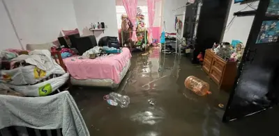 Se desborda cárcamo en Cuautitlán Izcalli; agua invade viviendas