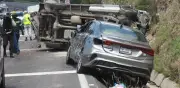 Accidente múltiple en Apizaco-Tlaxcala: tráiler choca contra cinco autos