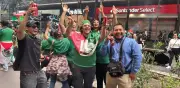 Aficionados burlan ley seca y meten alcohol al Ángel de la Independencia