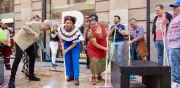 Clara Brugada encabeza limpieza en el Centro Histórico tras salida de la CNTE