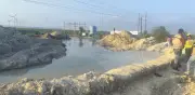 Empleado de Comapa desaparece tras ruptura de tubo de acueducto en Tamaulipas