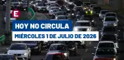 Hoy No Circula 1 de julio 2026: autos con engomado rojo y placas 3 y 4 no circulan