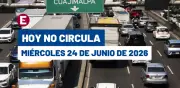 Hoy No Circula CDMX y Edomex 24 junio 2026: autos con engomado rojo no circulan