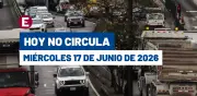 Hoy No Circula miércoles 17 junio 2026: autos con engomado rojo y placas 3 y 4