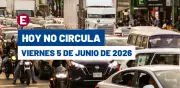 Hoy No Circula viernes 5 junio 2026: autos con engomado azul no circulan