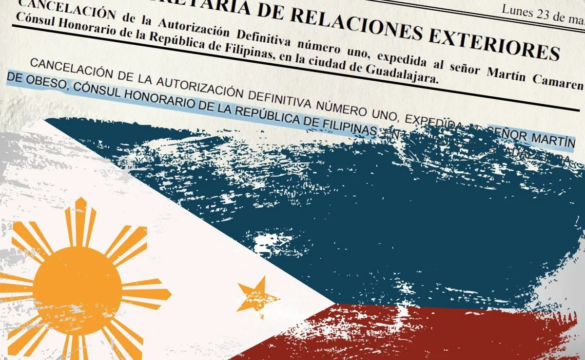 SRE cesa a cónsul honorario de Filipinas en Guadalajara por vínculos con el CJNG