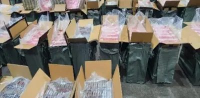Aduana del AICM decomisa 156 toneladas de cigarros ilegales y 400 kilos de droga