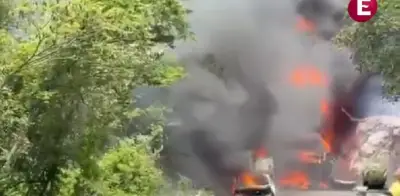 Explosión de pipa en autopista Puente de Ixtla-Iguala deja al menos 5 heridos
