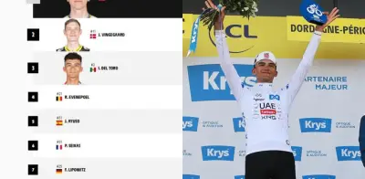 Isaac del Toro sigue tercero en la general del Tour de Francia 2026 tras etapa 8