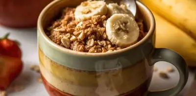Mug cake de avena y plátano: desayuno exprés saludable en 5 minutos