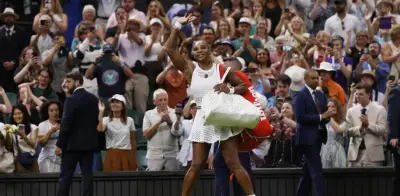 Serena Williams se retira del dobles de Wimbledon por lesión en la rodilla
