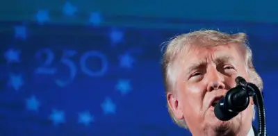 Trump conmemora el 250 aniversario de EE.UU. con mitin político en el National Mall