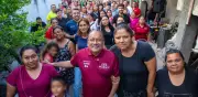 Andrés Mijes llama en Salinas Victoria a crecer con orden y justicia social