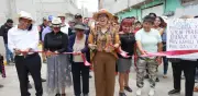 Azucena Cisneros entrega obras hídricas y pavimentación en Tulpetlac, Ecatepec