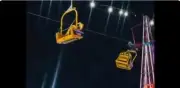Cabina de teleférico cae en feria de Ciudad del Carmen; video capta el momento