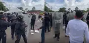 Desalojan a manifestantes que exigían reparación de carretera en Veracruz