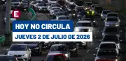 Hoy No Circula jueves 2 julio 2026: autos afectados y multas en CDMX y Edomex