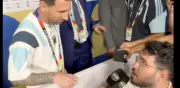 Messi conmueve al atender a periodista con parálisis cerebral tras victoria argentina