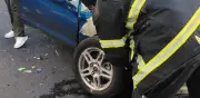 Motociclista lesionado en choque con auto en Portales Sur, Benito Juárez