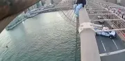 Video: Policías de NY rescatan a mujer que amenazaba con saltar del puente de Brooklyn