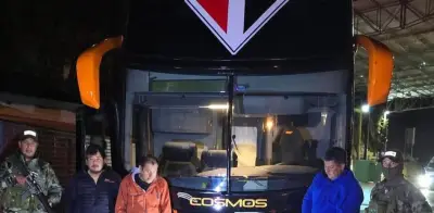 Autobús de Sao Paulo es incautado en Bolivia con 86.5 kilos de marihuana
