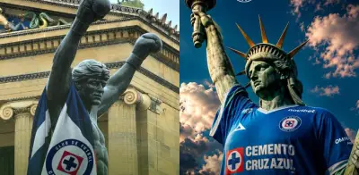 Cruz Azul desafía maldiciones con imagen de la Estatua de la Libertad
