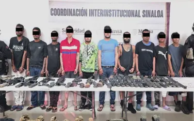 Detienen a 10 presuntos miembros del Cártel del Pacífico en Sinaloa