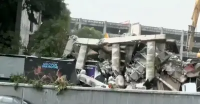 Invea suspende obra tras colapso en demolición de Viaducto
