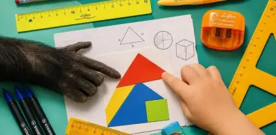 Niños y monos comparten intuición geométrica, según estudio