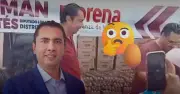 Diputado de Morena reparte huevos y periódico en Edomex; podría ser acto anticipado