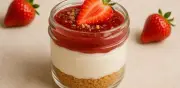 Receta de cheesecake de fresa en vaso sin horno para 4-6 personas